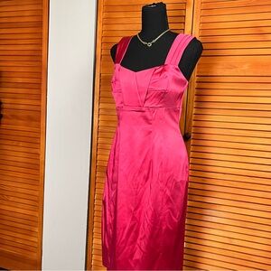 Calvin Klein Sleeveless Satin Pink Dress
